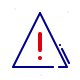 Pictogramme représentant un triangle avec un point d'exclamation rouge à l'intérieur