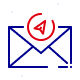 Pictogramme représentant une enveloppe et le symbole envoi