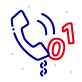 Pictogramme représentant un téléphone et des chiffres